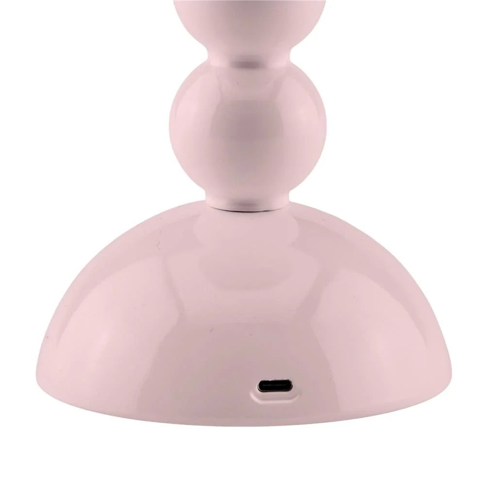 Pale Pink Bobbin LED Lamp''EDDISON ROSS''