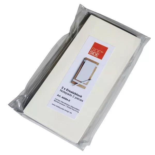 Ersatzblock 2er-Set für Notizblockhalter Milch, Eier, Butter