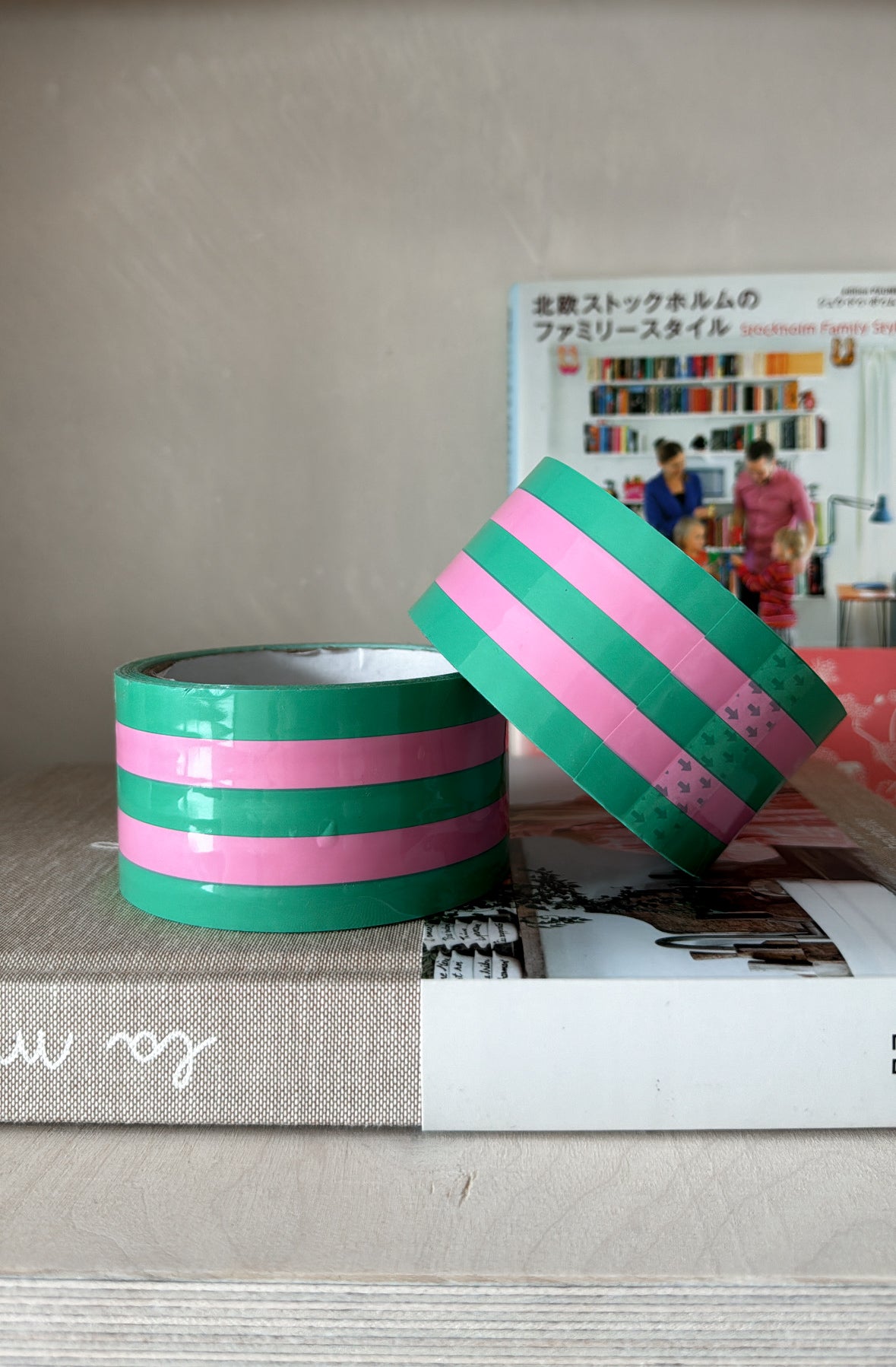 Paper Poetry Paketklebeband Grün/Rosa