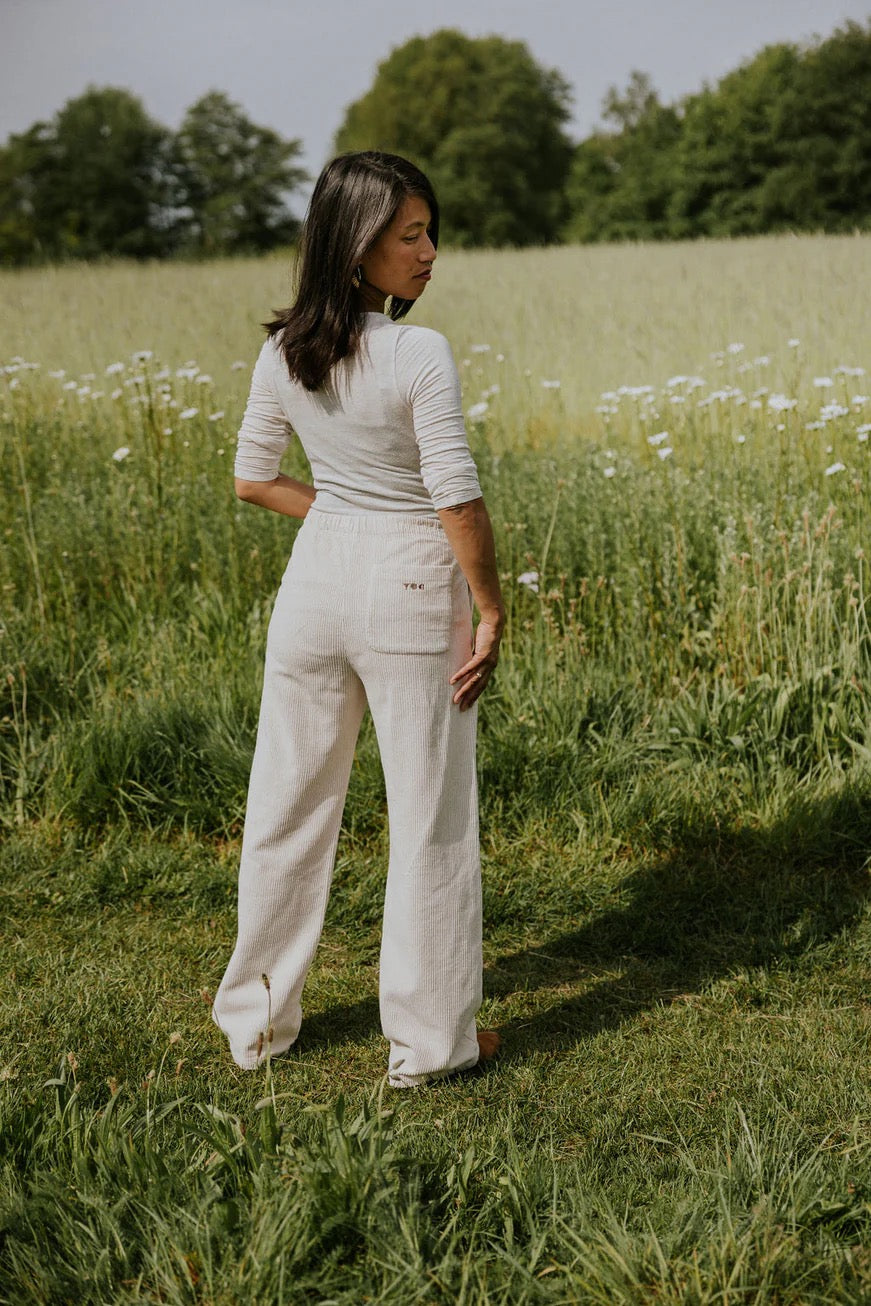 Women's Trousers Beau Corduroy ''MILK'' Cord Hose