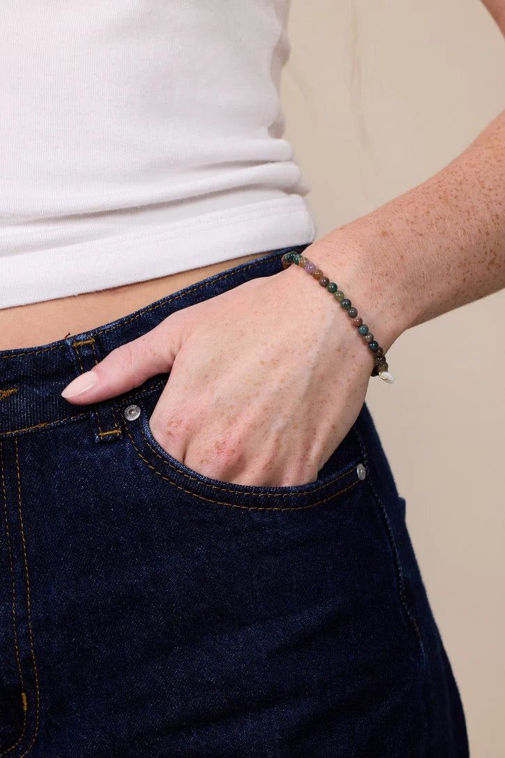 Indian Agate | Crystal bracelet