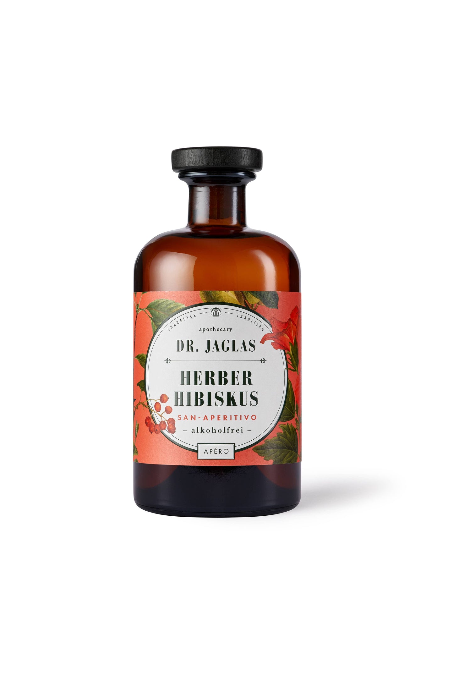 Herber Hibiskus, alkoholfreier Aperitif Spirituose