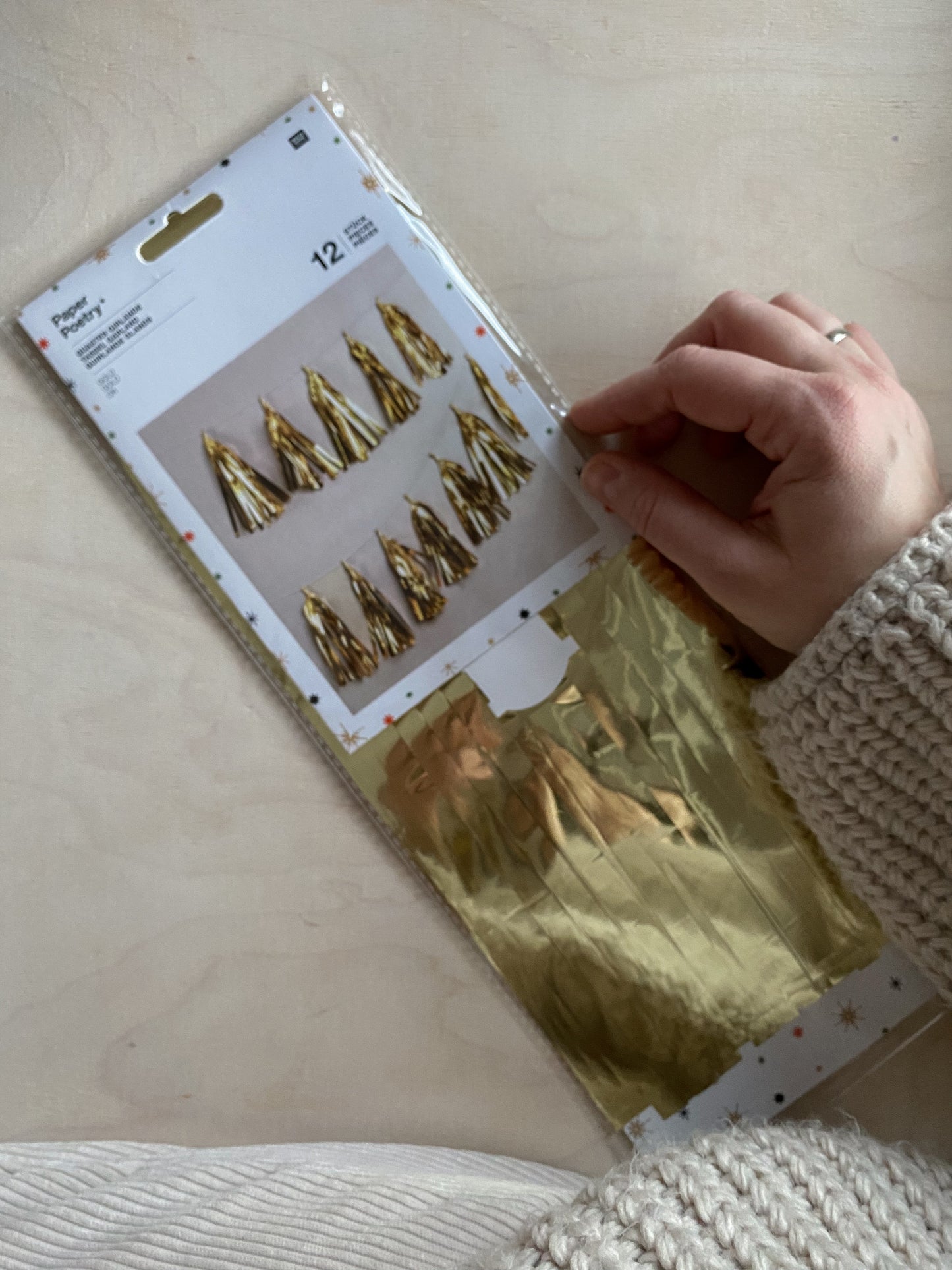 QUASTEN GIRLANDE ''GOLD''