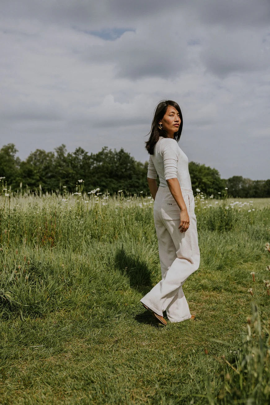 Women's Trousers Beau Corduroy ''MILK'' Cord Hose