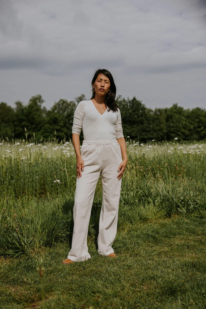 Women's Trousers Beau Corduroy ''MILK'' Cord Hose