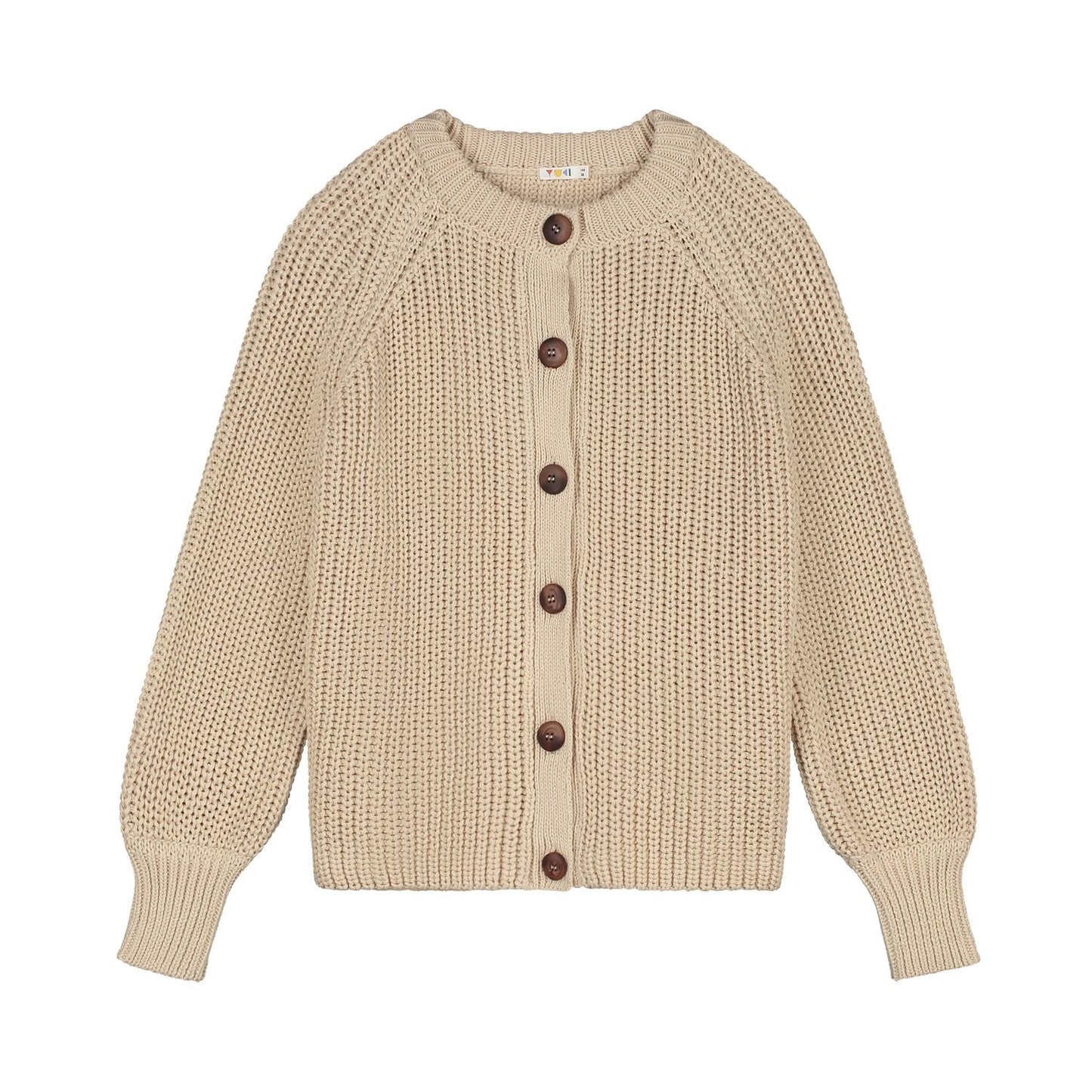 Raglan Knitted WOMEN'S Cardigan - CREAM
