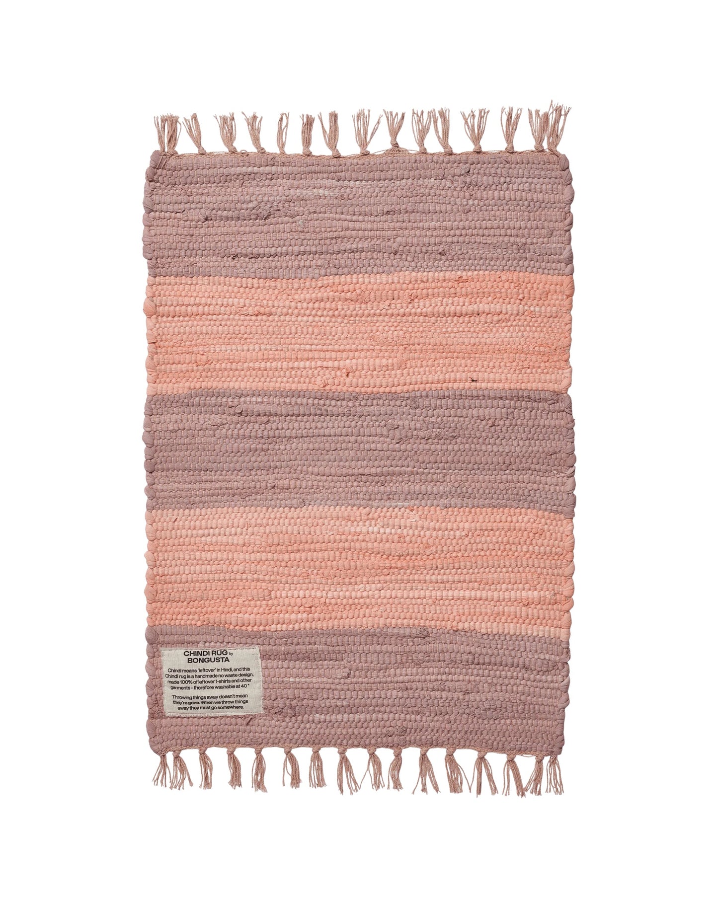 Handgewebter Baumwollteppich Chindi 60x90 cm tropicana & ash rose