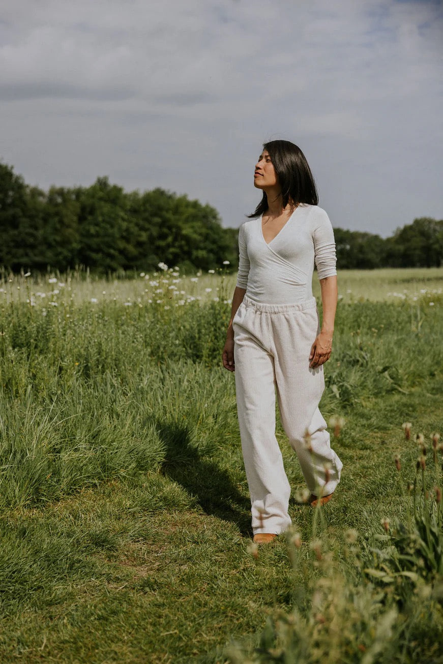 Women's Trousers Beau Corduroy ''MILK'' Cord Hose