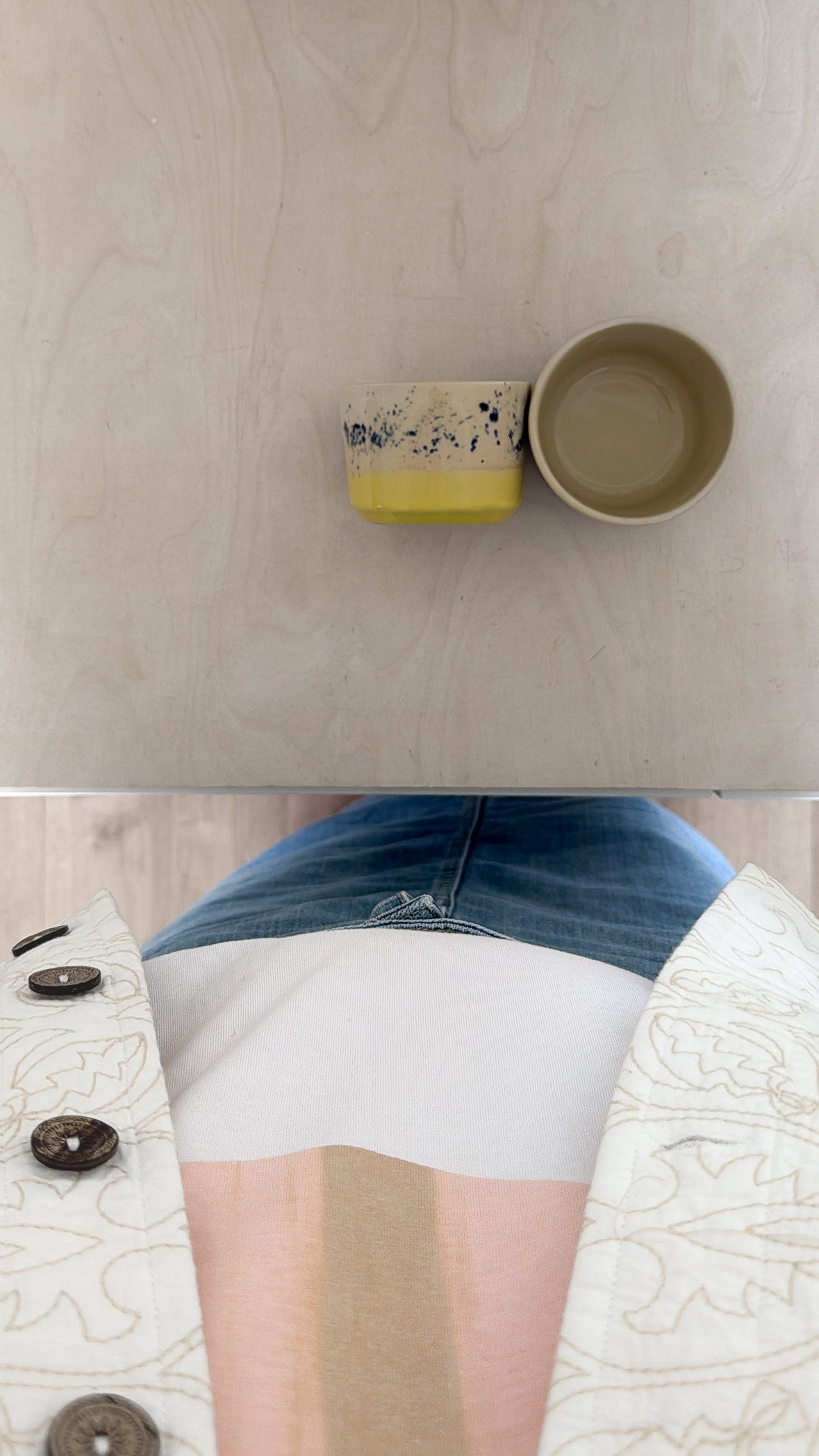 Becher Indre x Buntesgraudesign Cappuccino "Gelb"