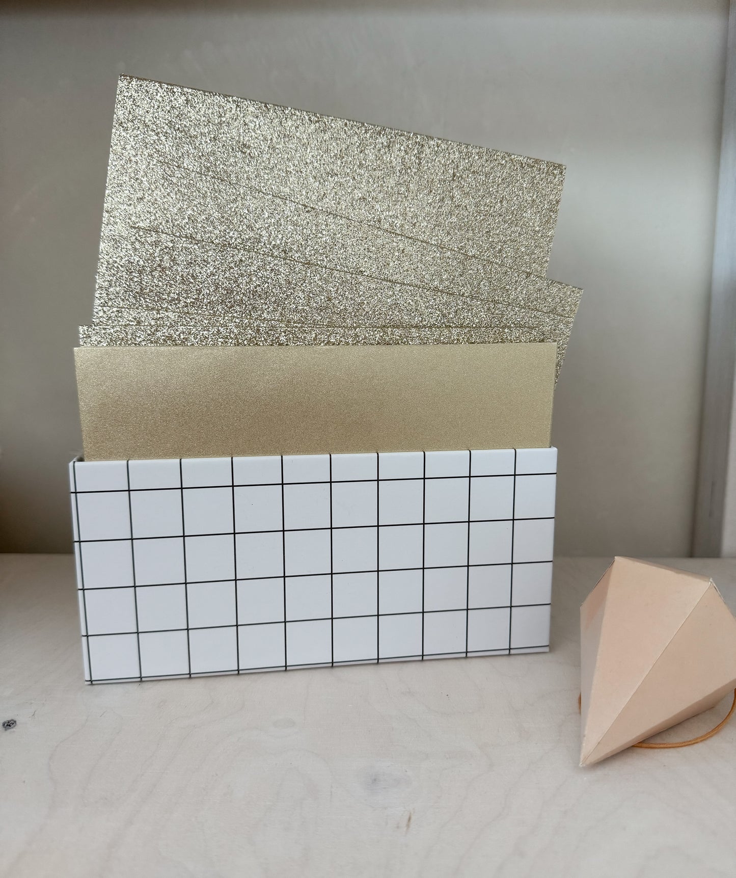 Karten- und Umschlagset Glitter
