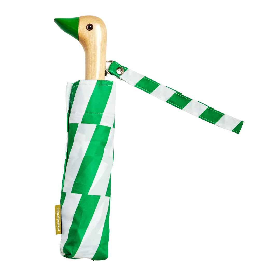 Original Duckhead Regenschirm "Grün/Weiß"