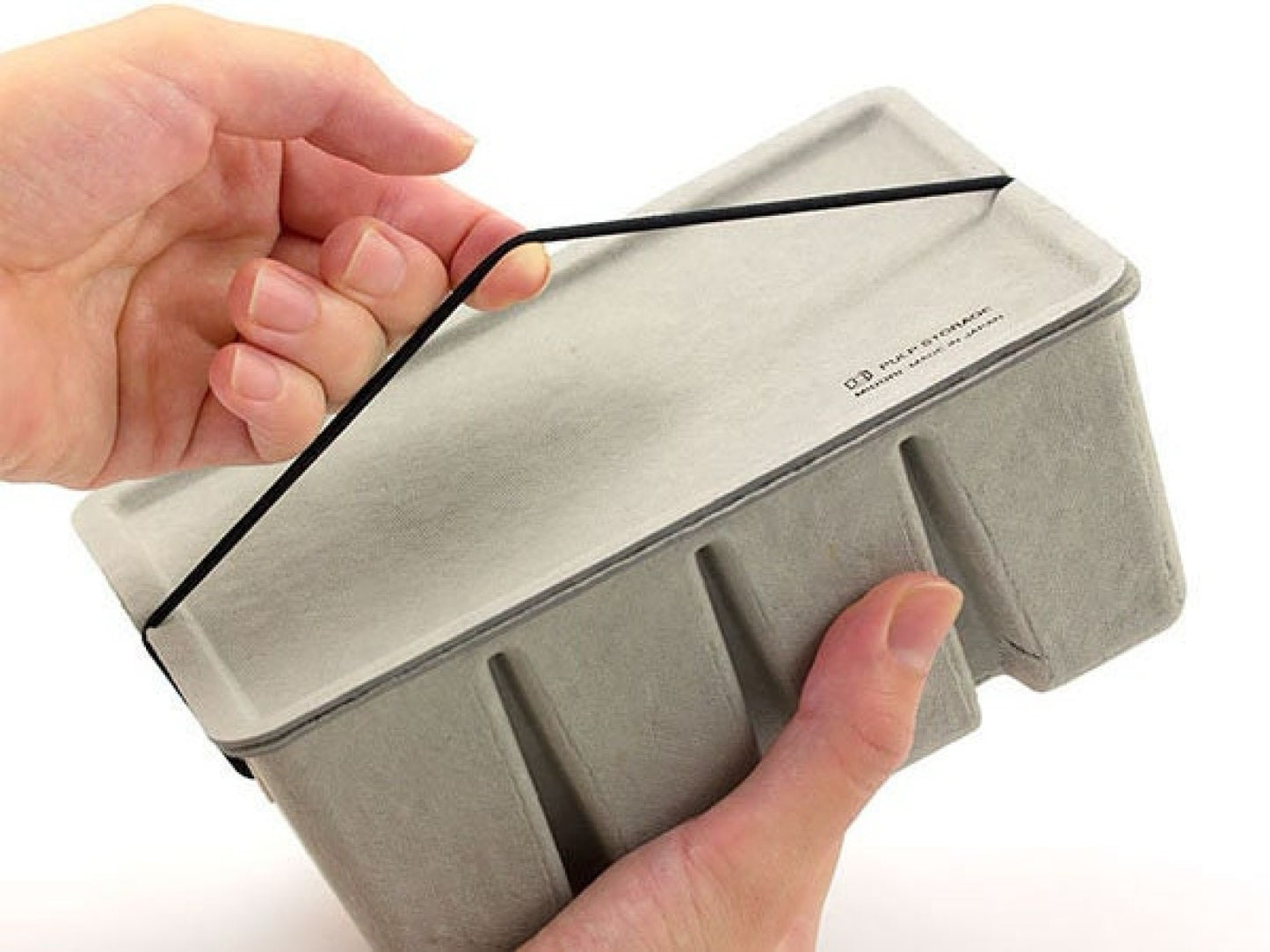 Aufbewahrung Pulp Tool Box aus Pappe Grau klein