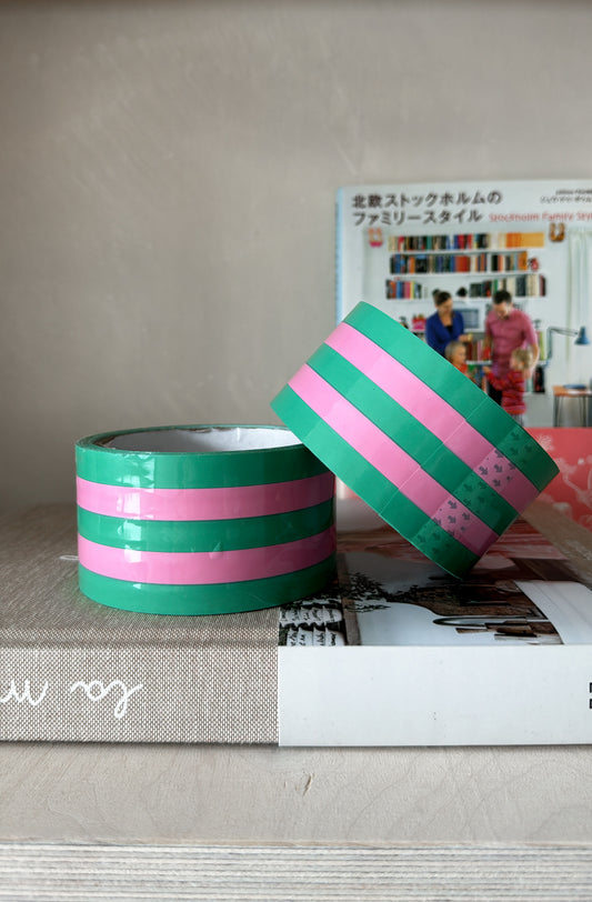 Paper Poetry Paketklebeband Grün/Rosa