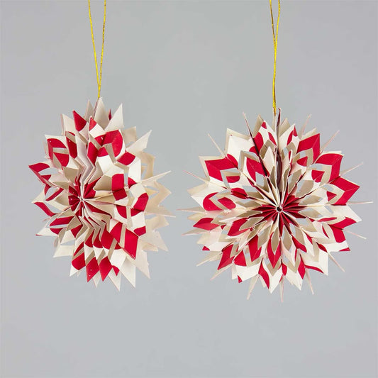 NOVA Christmas ornament 2 Stück, offwhite/red