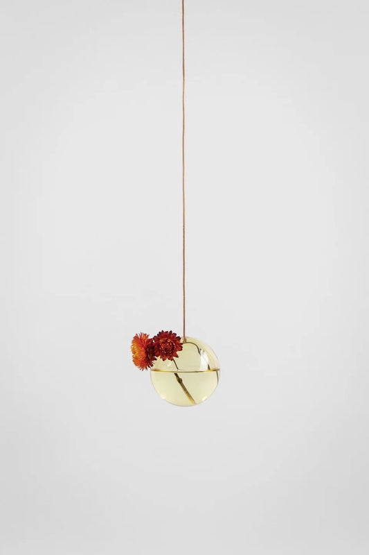 HÄNGENDE BLUMENBLASE, KLEIN, GELB