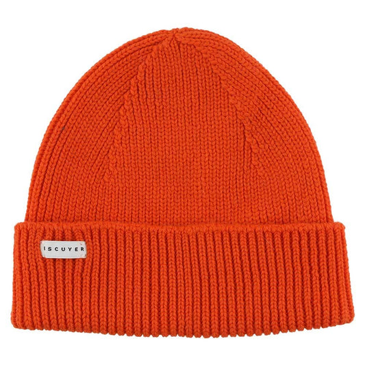 Gerippte Merino-Mütze/Bold Orange