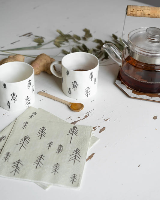 PAPIERSERVIETTEN TALL - SAND 25 STK.