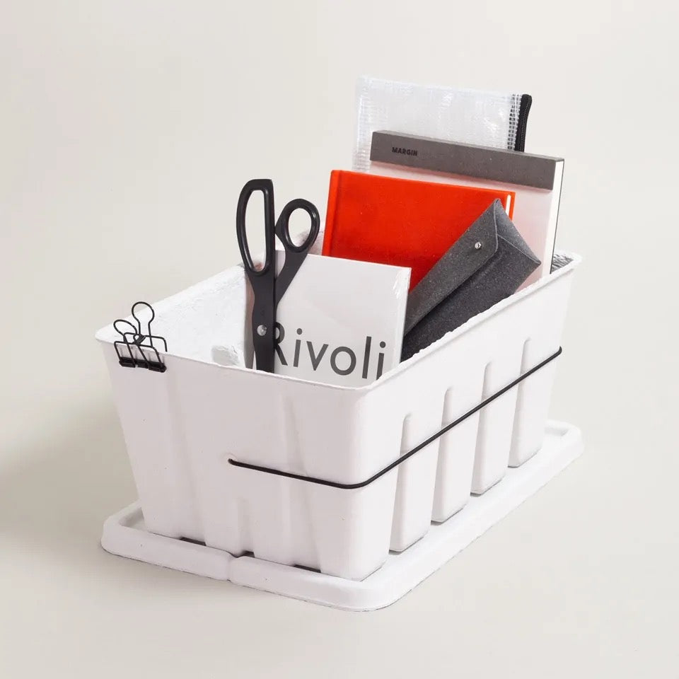 Aufbewahrung Pulp Tool Box aus Pappe Grau