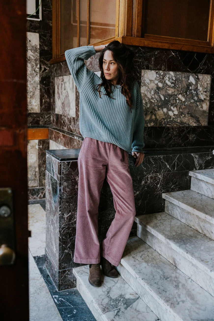 Women's Trousers Beau Corduroy ''MAUVE'' Cord Hose