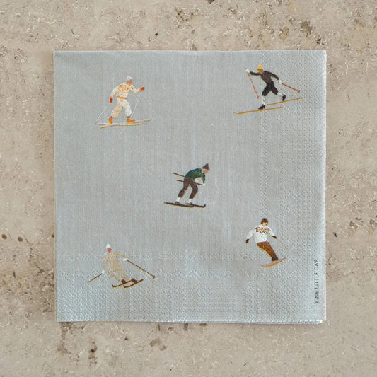 PAPIERSERVIETTEN SKIFAHRER - 25 STK.