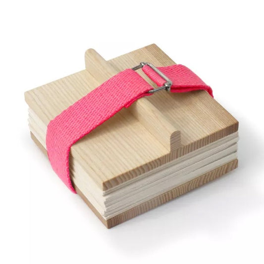 Holz Blütenpresse Klein 'To Go'' Pink