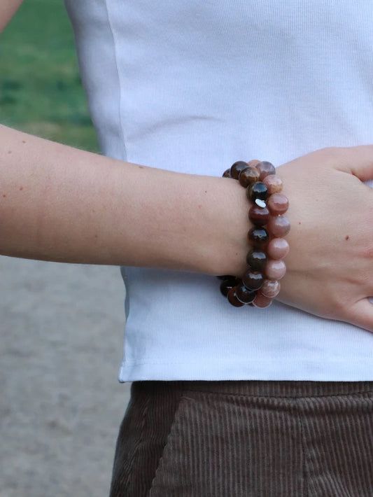 Chunky Tiger Eye | Crystal bracelet