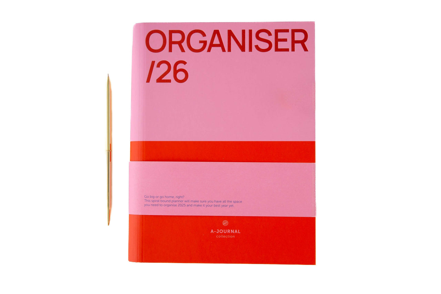 A-Journal Spiral-Organizer 2026 - Pink Rot