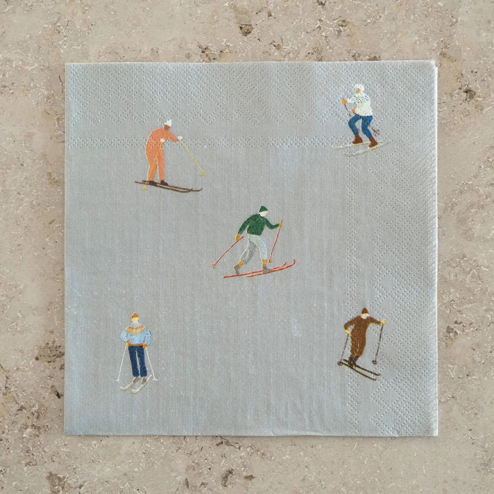 PAPIERSERVIETTEN SKIFAHRER - 25 STK.