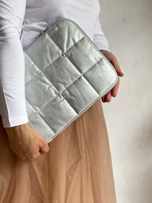 Puffy laptop pouch ''Silber''