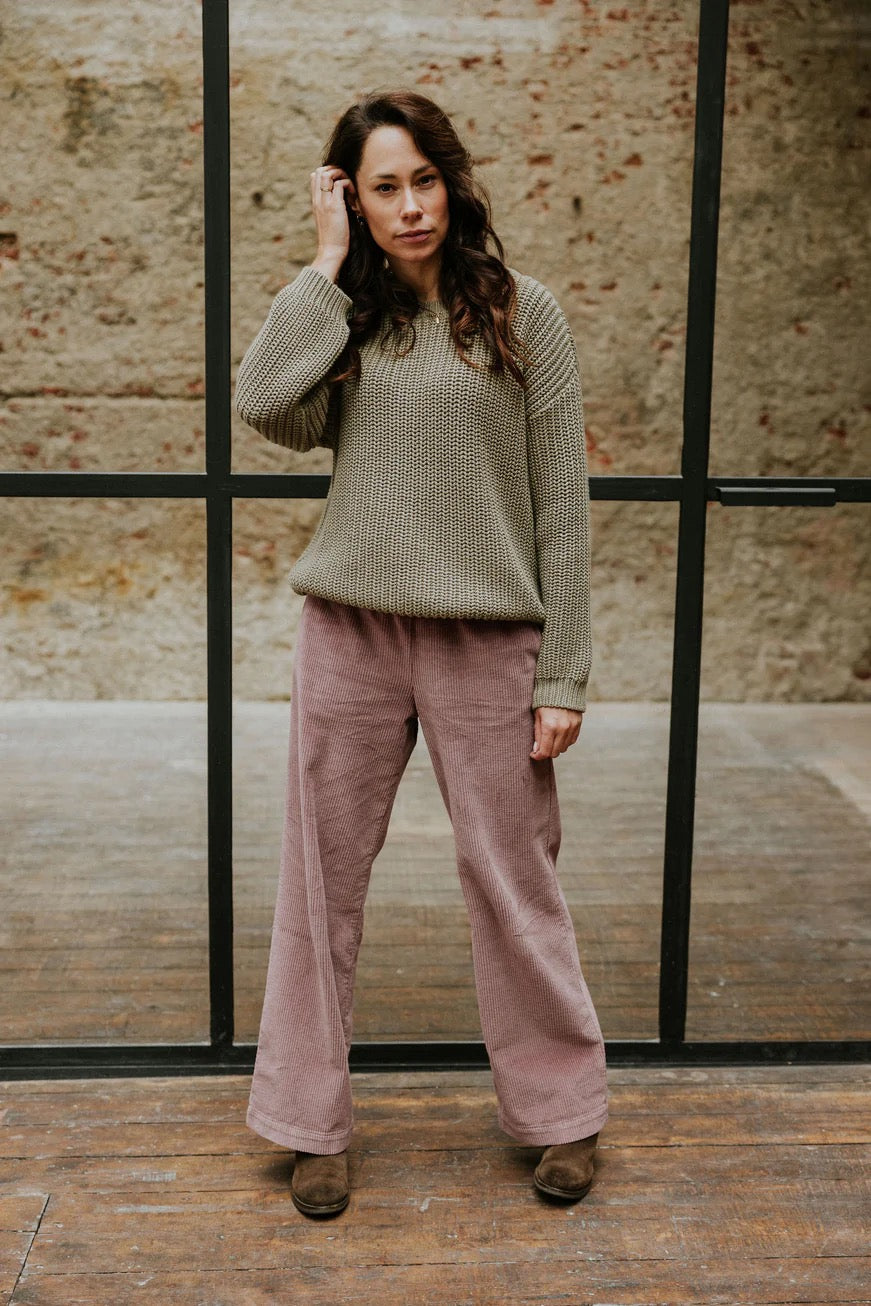 Women's Trousers Beau Corduroy ''MAUVE'' Cord Hose