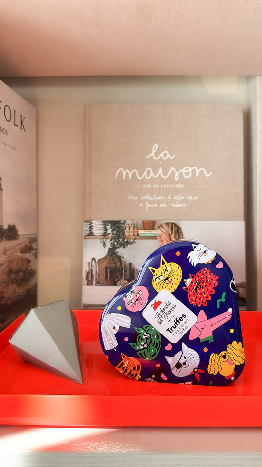 Le chocolat des Francais Herzbox mit Trüffeln