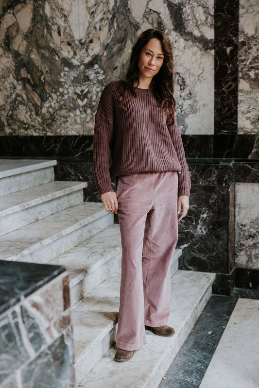 Women's Trousers Beau Corduroy ''MAUVE'' Cord Hose