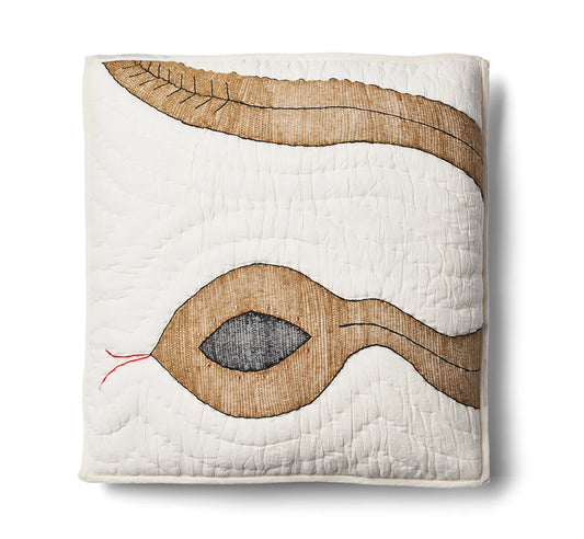 Kissen "Snake Pillow" Braun
