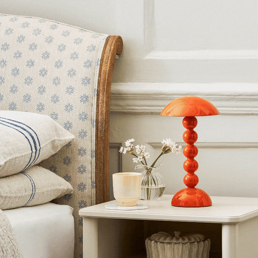 Pale Orange Bobbin LED Lamp''EDDISON ROSS''