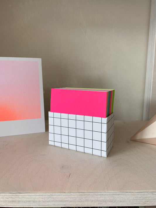Notizzettel Box Neon