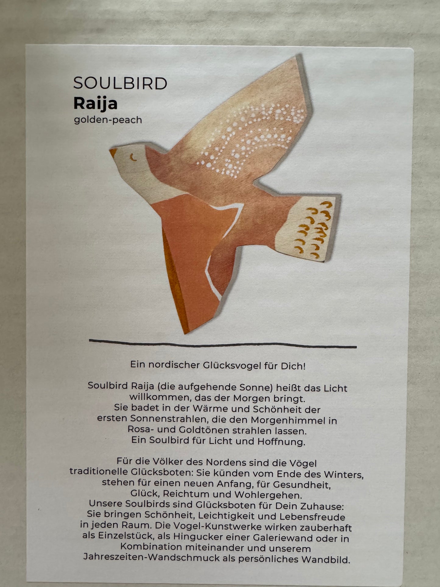 SOULBIRD-WANDSCHMUCK Raija von studio-kaisumari