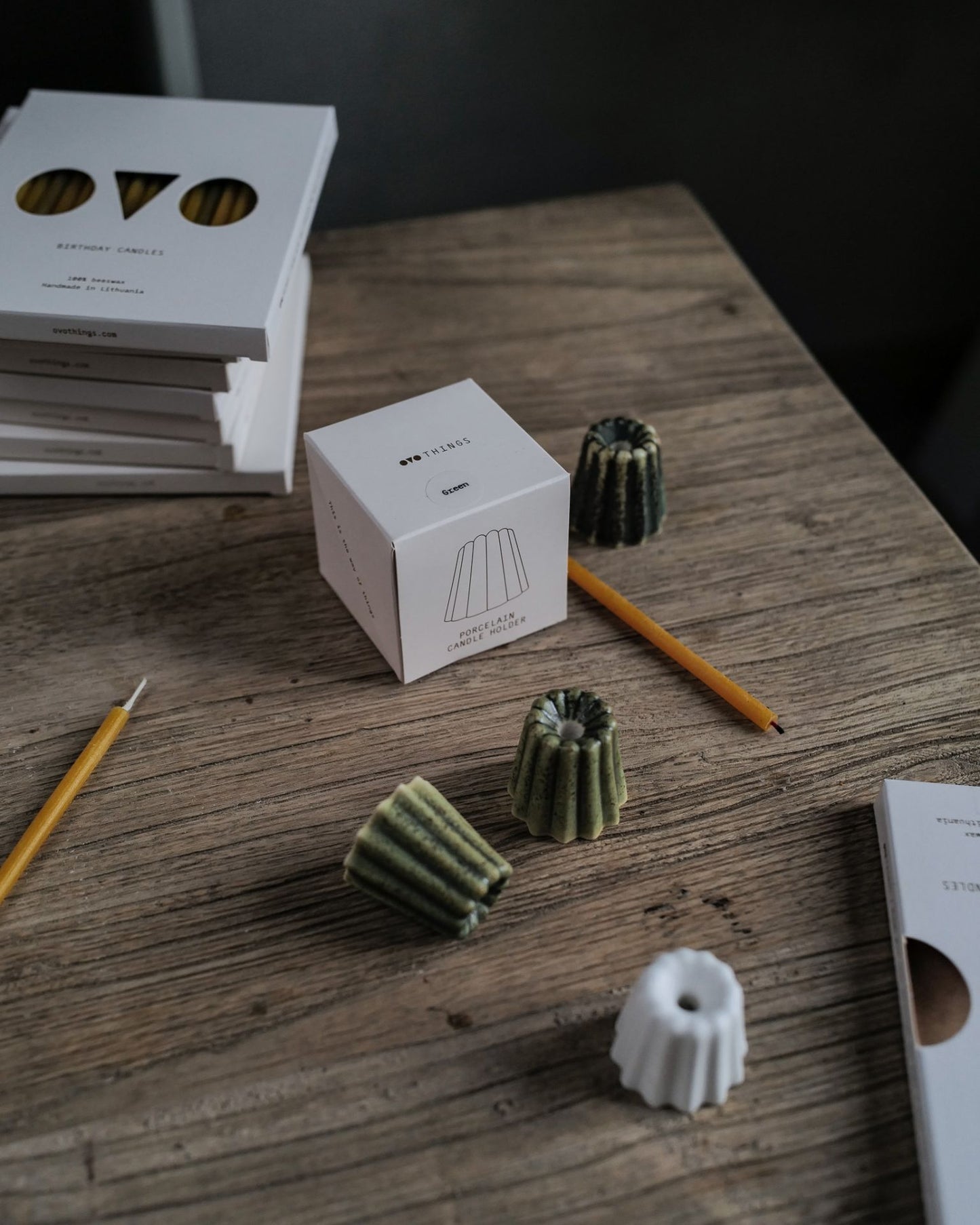 Kerzenhalter Cannelés - Melange Green