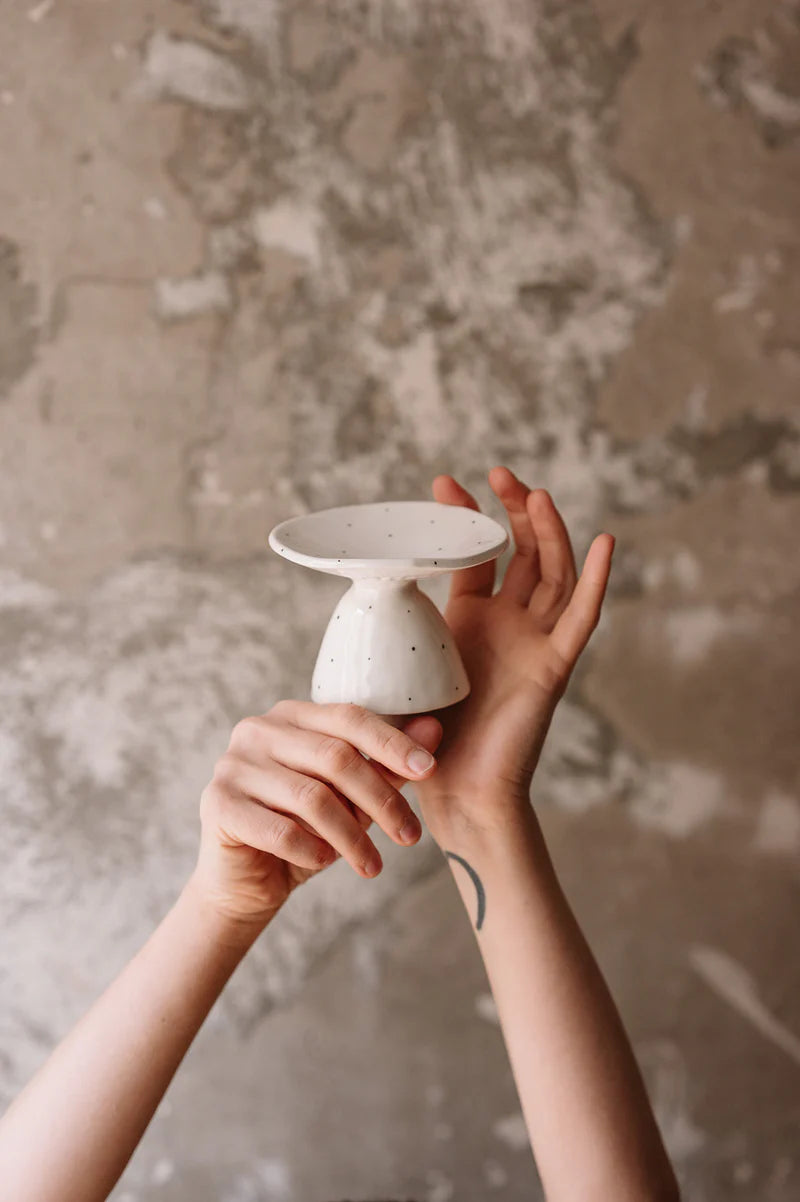 PLÄTZCHENTELLER "Handgemacht" Small: H 8 x Ø 11