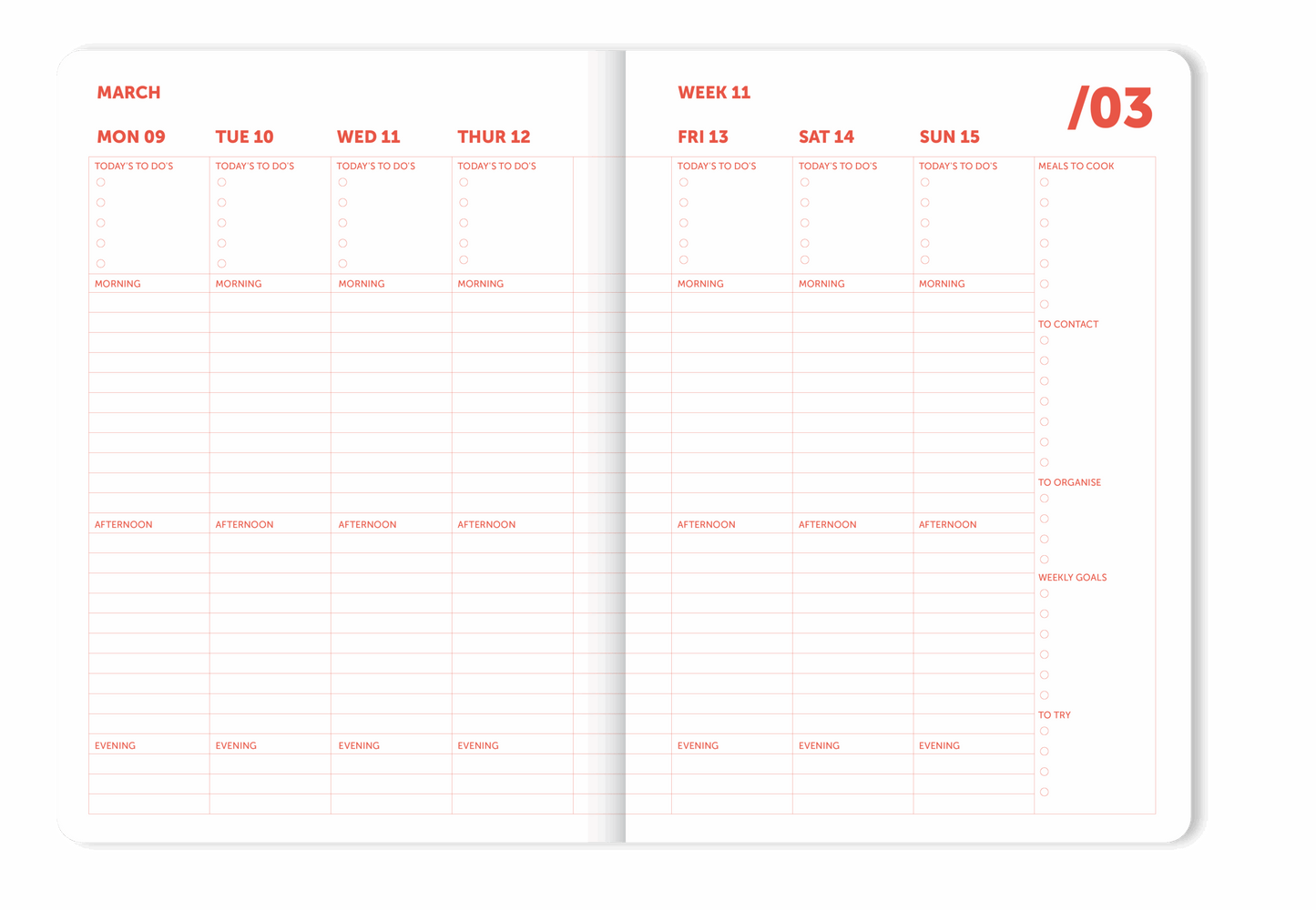 A-Journal Spiral-Organizer 2026 - Pink Rot